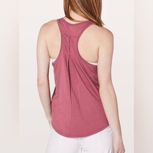 Lululemon Love Tank Pleated Large Moss Rose